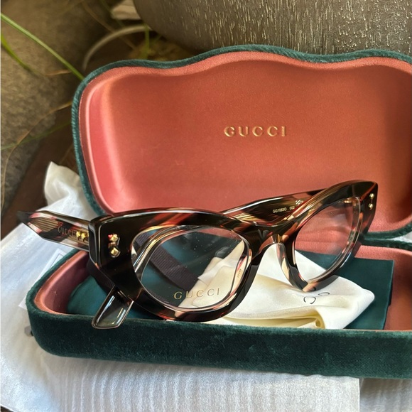 Authentic GUCCI 49mm Cat eyes Acetate optical Glasses new ❤️ - Picture 1 of 13